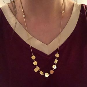 MADEWELL geometric gold necklace.